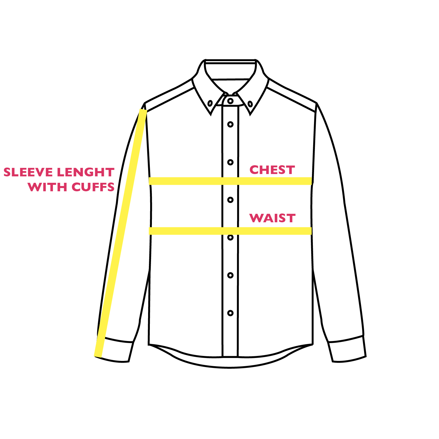 How to measure a shirt - front 