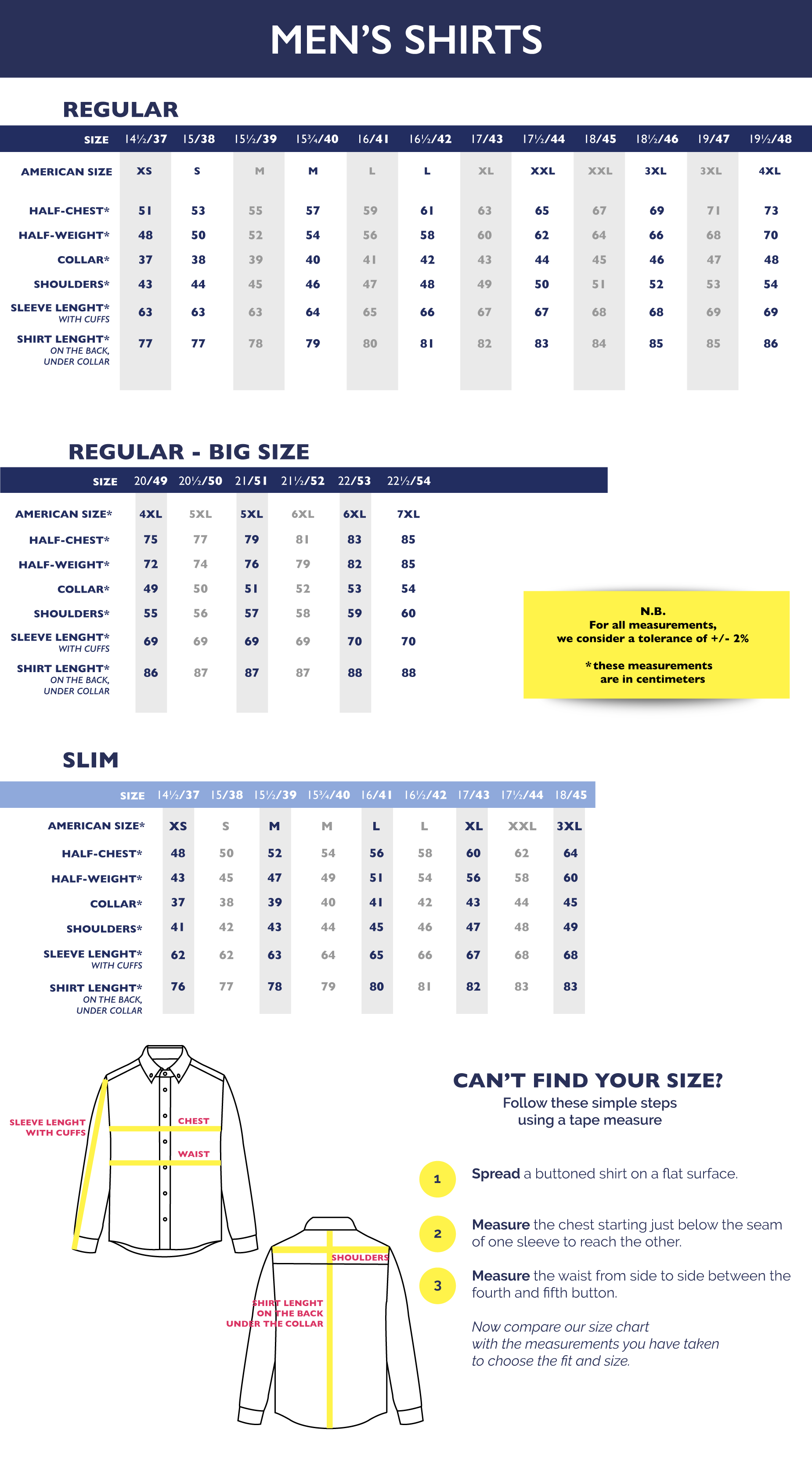 Size Guide Chart 